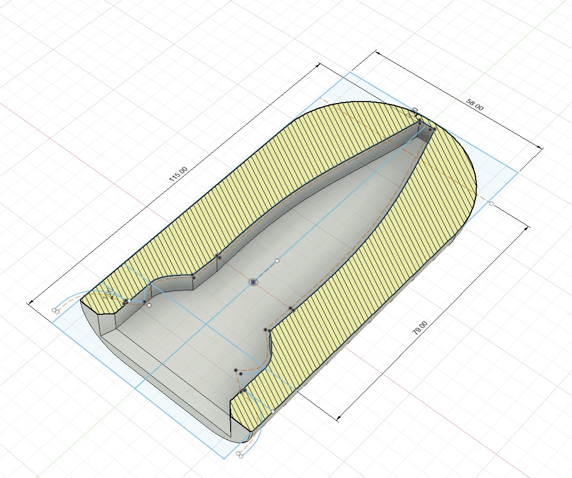 a Knipex 13 96 200 fogóhoz készült zseb-betét keresztmetszete Knipex-13-96-200-plier-pocket-holder